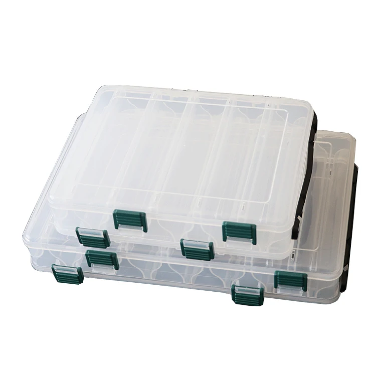 Оптовая продажа, недорогая портативная Водонепроницаемая коробка для рыболовных снастей двойного размера из полипропилена