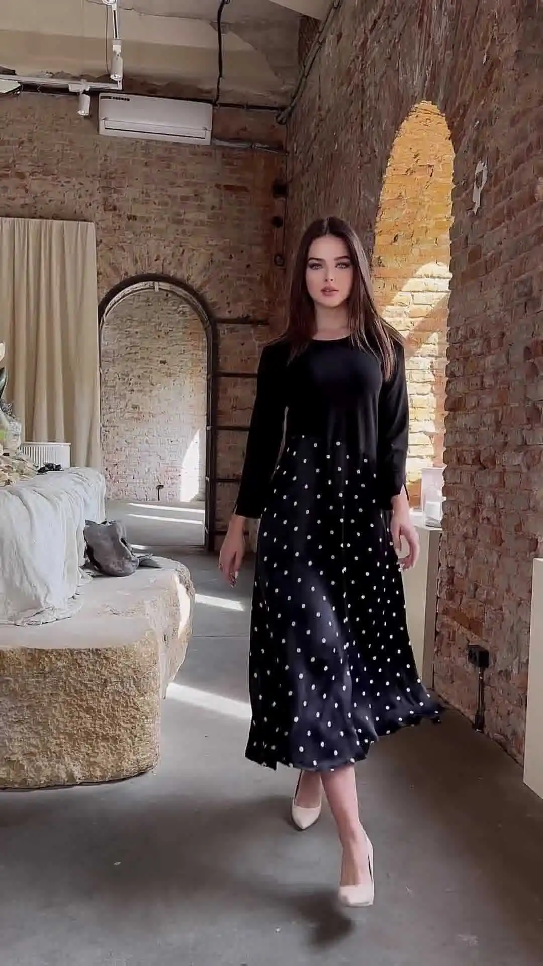 2024 Women Dress Female Fashion Long Sleeve Floral Print Long Maxi Dress Ladies Casual Ankle-length Vestido