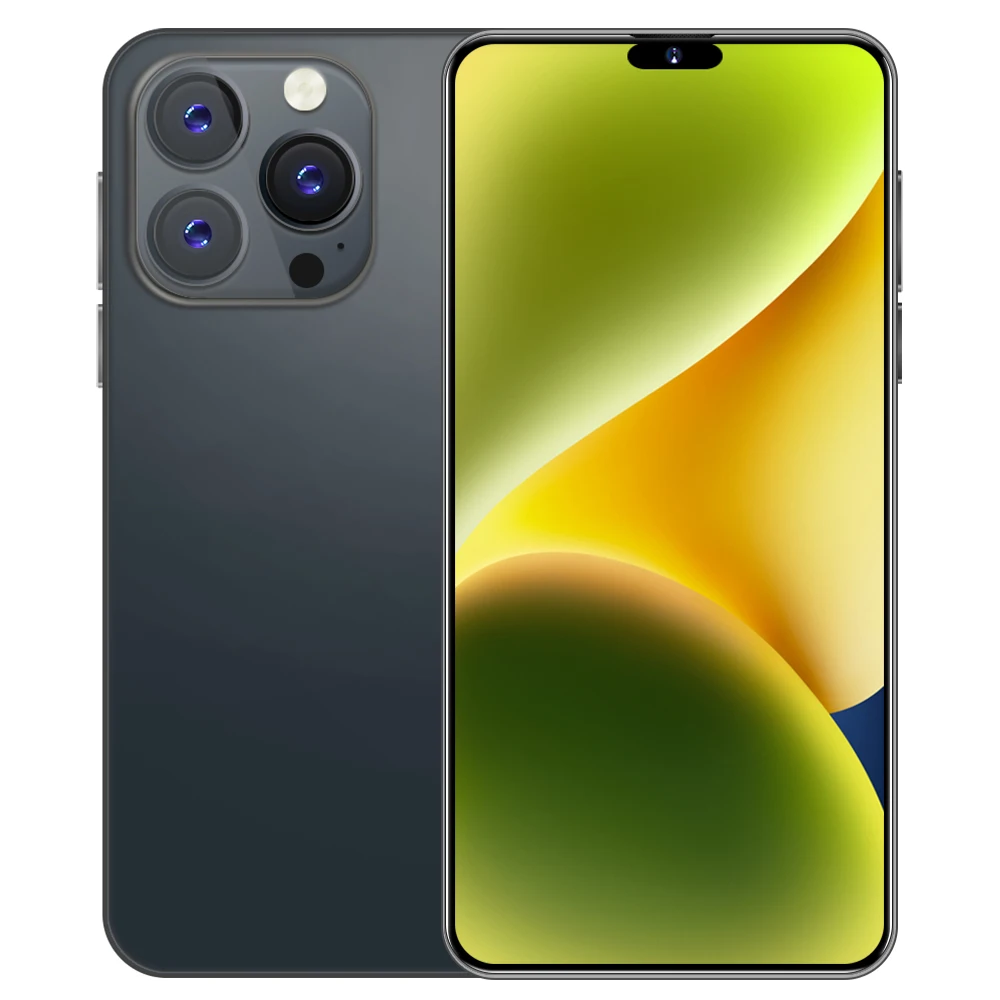 2023 Low price Unlocked i15 Pro Max  Mobile Phone 6.8 inch 3GB+128GB Big Memory 5G Smartphone with Beauty Camera GPS