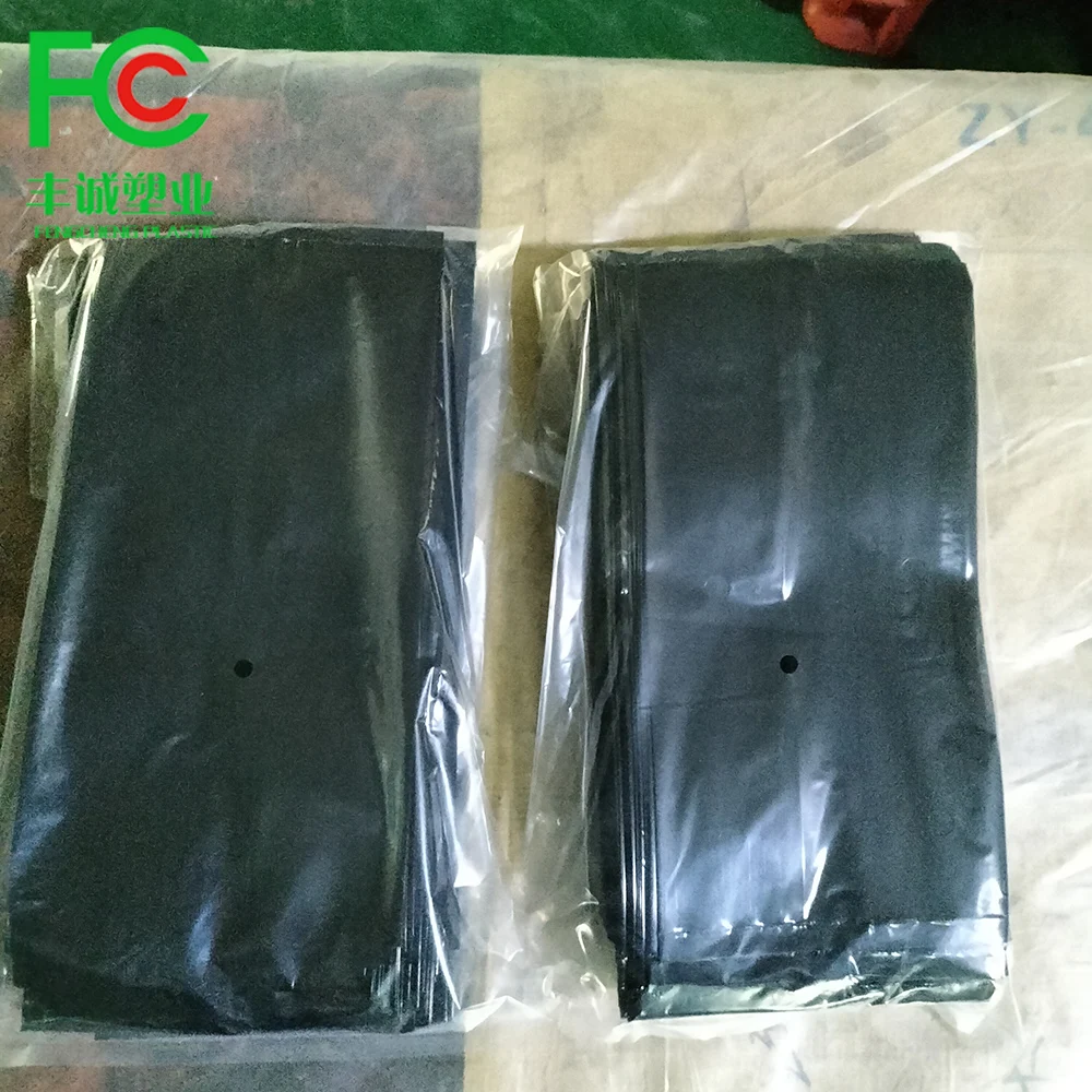 Plastic Pe Black Plant Nursery Poly Bag Perforated Agricultural Seed Nursery Pots Grow Planting Bags Poly For Nurseries Plants