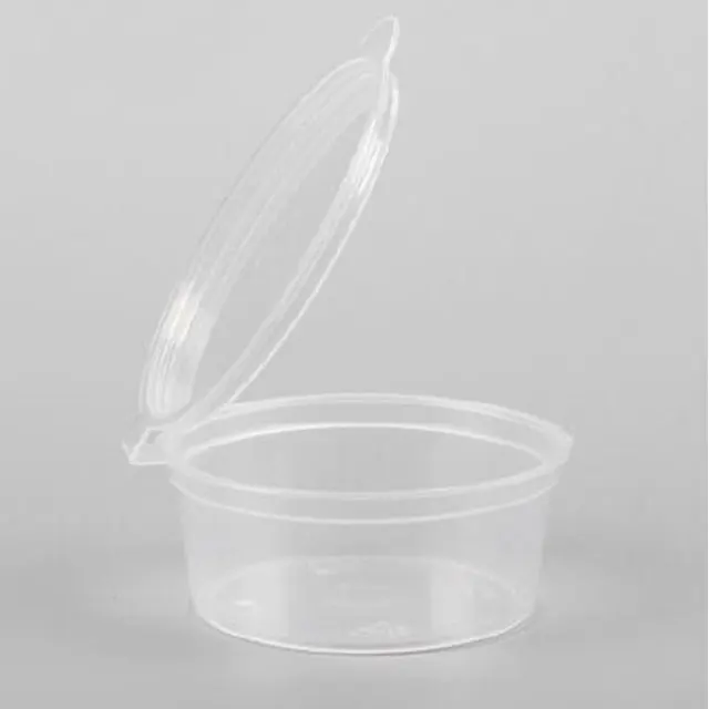2oz clear disposable plastic chili patse sauce cup pp sauce containers with lids