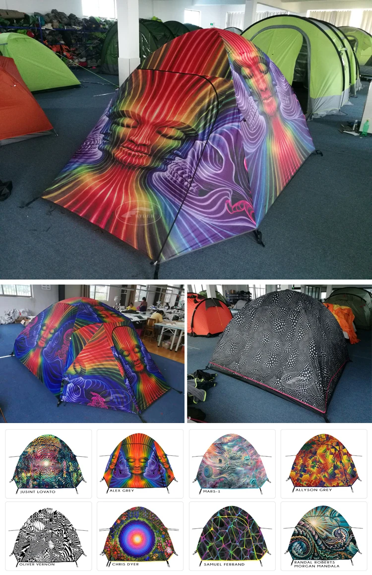 Custom Manufacturing Sublimation Printing Outdoor Fully Sublimated Tents for Music Festival or Recreational Sports