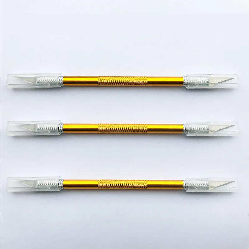 Double head design high quality multi utility metal pen knife Art aluminum utility knife model making hot carving knife