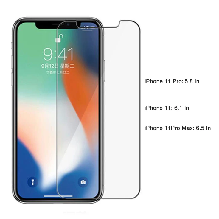 For iPhone XI/11 Transparent Tempered Glass Screen Protector 2.5D 9H glass Anti-Scratch Screen Protector 2019