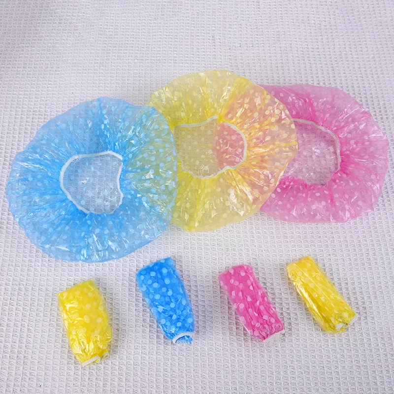 Waterproof Shower Cap Point Bath Hair Cover Elastic Bath Hat Bathing Cap For Women Bathroom Reusable Shower Hat Shower Cap