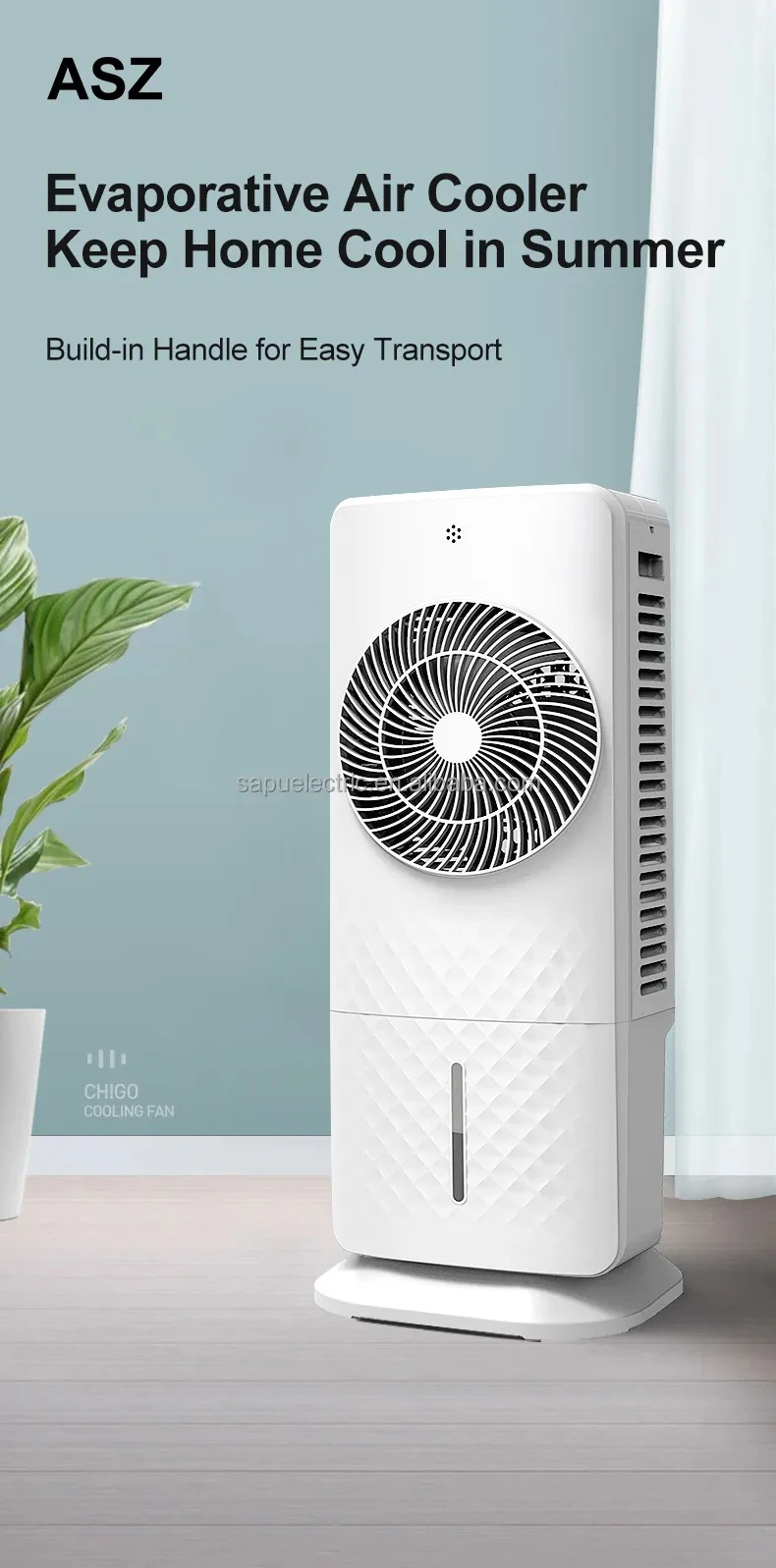 High Quality Indoor Evaporative Marsh Air cooler Mobile Air Conditioner with Remote Control