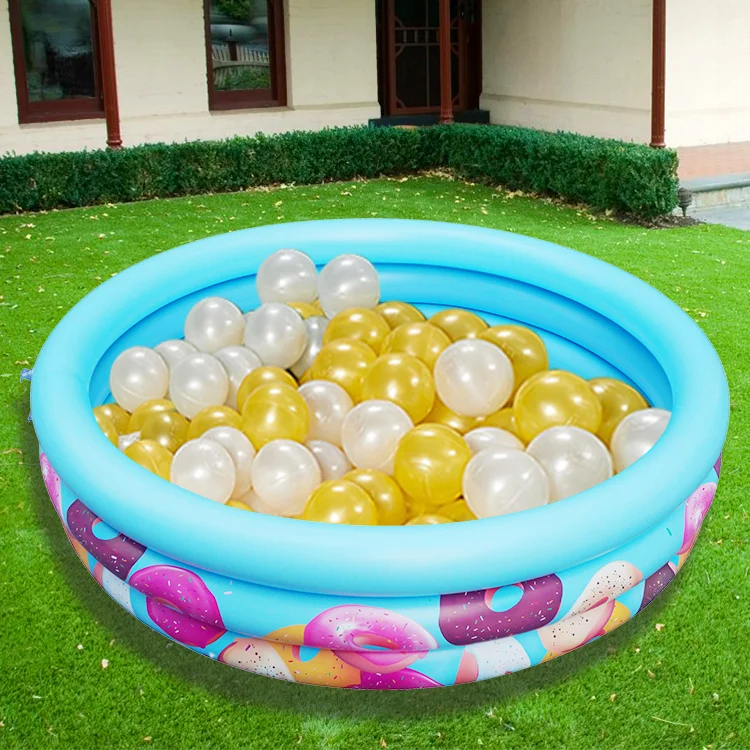 3 Rings Kiddie Pool for Toddler Kids Donut/Flower/Ocean life inflatable water pool for kids paddling pool for pet dogs