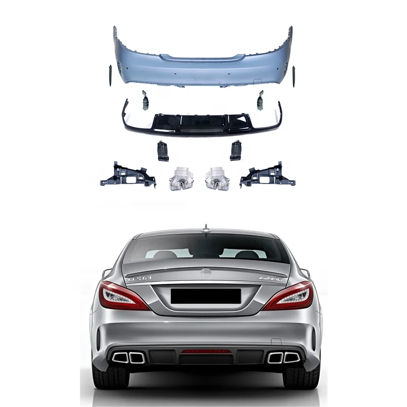 Body Kit for CLS Class W218 2011-2014 Old Upgrade to New CLS63 2015 PP Material Car Bumpers Car Accessories Auto Tuning Parts