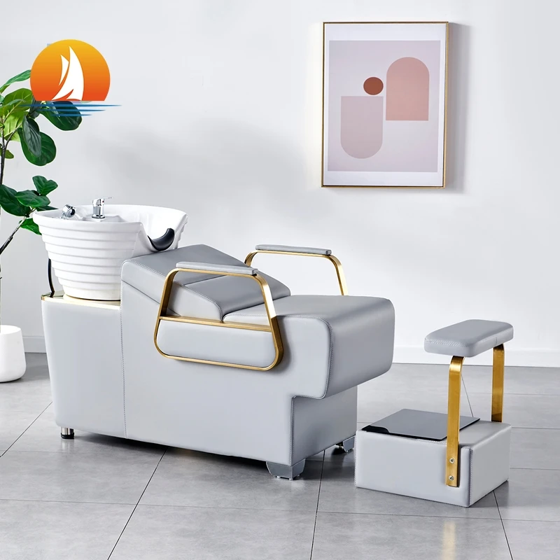 Salon Hair Wash Chairs Shampoo Bed With Ceramic Bowl Bed Head Shampoo Chair