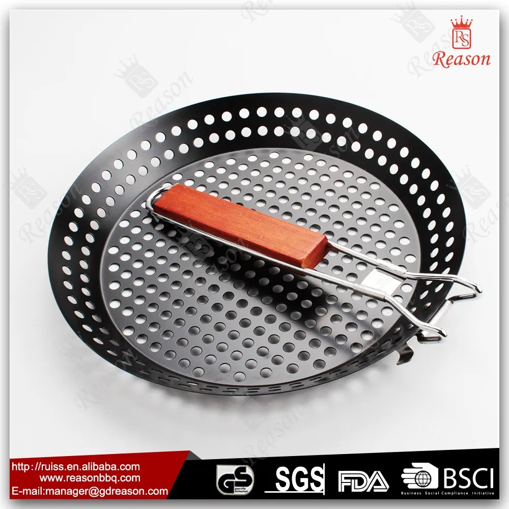 BBq pan  grill basket  grill topper barbecue wok pan produce in china