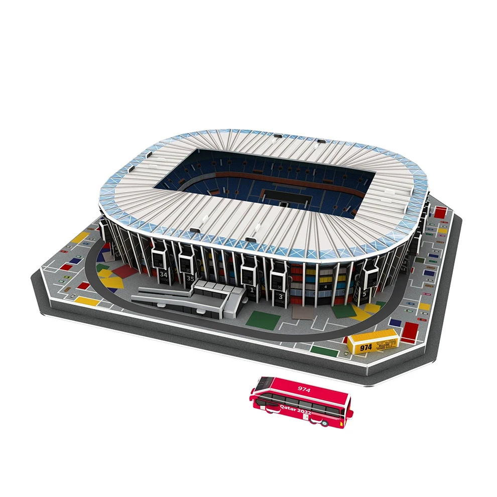 DIY Puzzle Wold Cup Stadium 974 Model 3D of Qatar With 135PCS