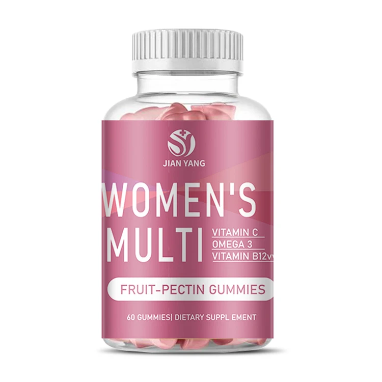 Private Label Health Food Supplement multivitamin gummy Vegan 60 Gummies Woman Multi Vitamin Gummy