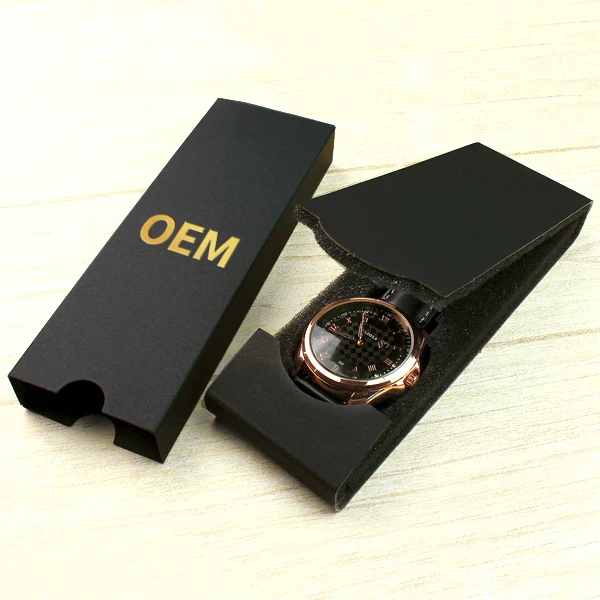 YAZOLE M MY-01 OEM на заказ ваш Логотип Ремешок/ремешок/коробка/чехол Роскошные Складные черные подарочные коробки для часов Золотой Серебряный штамп