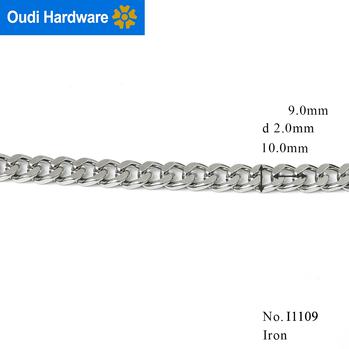Nickel Metal Chain For Bag Strap Handle Elegant Purse Handbag Chain For Should Bag