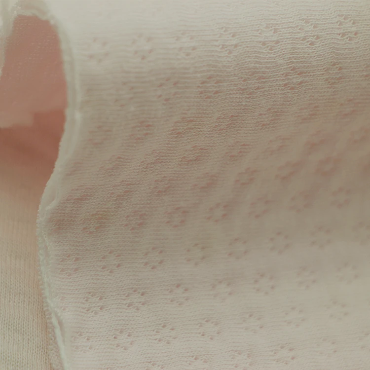 Jacquard 3D Snowflake Fabric Knit Weft Atmosphere CVC Air Layer Six Spot Jacquard Scuba Quilt Fabric for Baby Clothes Face Mask