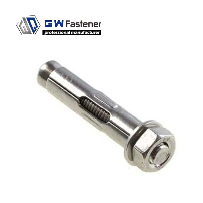 1/4 5/16 3/8 1/2 5/8 3/4 Sleeve Anchor Dynabolts With Flange Nut Washer Sleeve Anchor Bolt