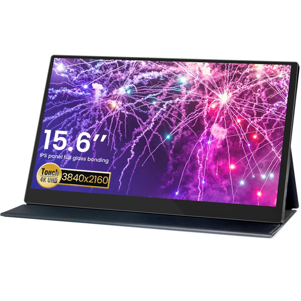 Monitor Computer LCD Screen Display 15.6 inch 4K Gaming Portable Monitor for Xbox Ps4 Switch Cell Phone PC Laptop