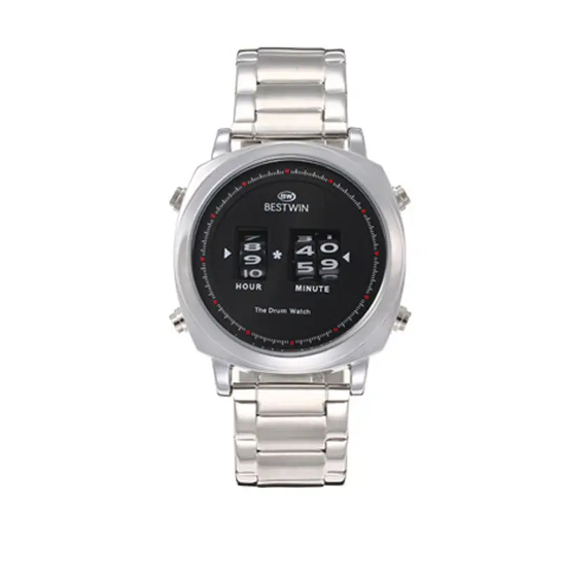 BESTWIN 953  New Brand Luxury Fashion Roller Movement business Waterproof Quartz Watches Digital  men watch