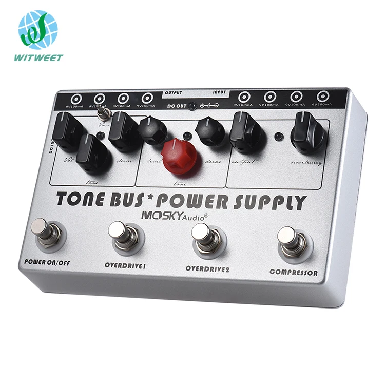 Multi effects Processor with 3 Effects Pedal Compressor  Tube Overdrive Ultimate Overdrive 8 Outputs Power Supply Tone Bus fac