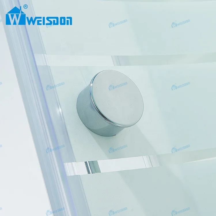 Weisdon Foshan Factory Round Cross Grain Tempered Glass Framed Aluminum Alloy Shower Room
