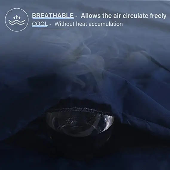 Navy Waterproof Mattress Protector Queen Encasement Plastic Twin Full King Calking Mattress Cover Fitted Sheet Bed with Elastic