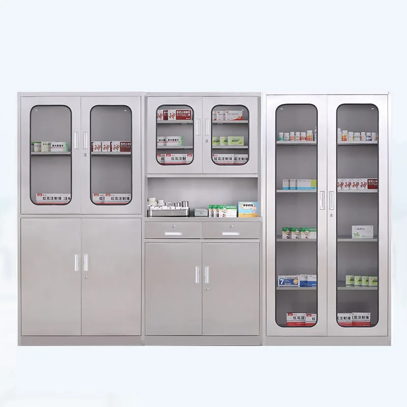 
Easy clean stainless steel medical dental instrument cabinet with drawers 