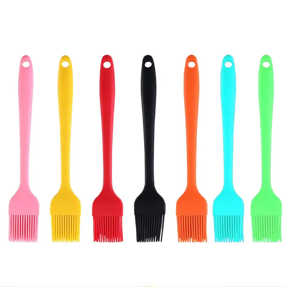 Heat Resistant Basting Silicone Oil Brush Silicone Brush With Handle For Grilling Baking Marinating Kitchen Cooking