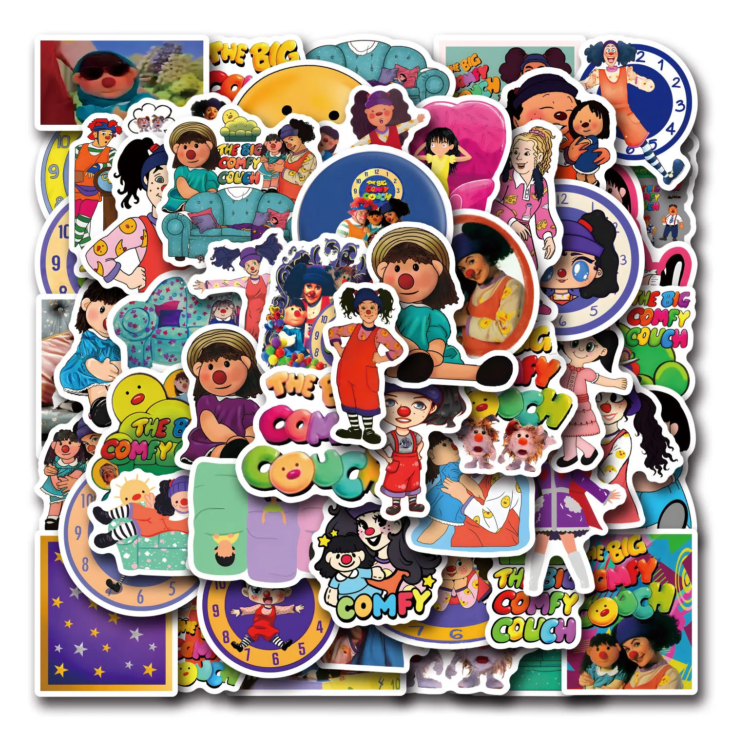 ZY2814C 50Pcs  Big Comfy Couch Scrapbook Graffiti DIY Stickers Decorative Cup Guitar Laptop Luggage Vinyl Waterproof Stickers
