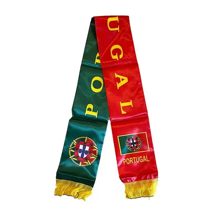 Custom Design National Flag Scarf Popular Soccer Scarf For World Cup National Day