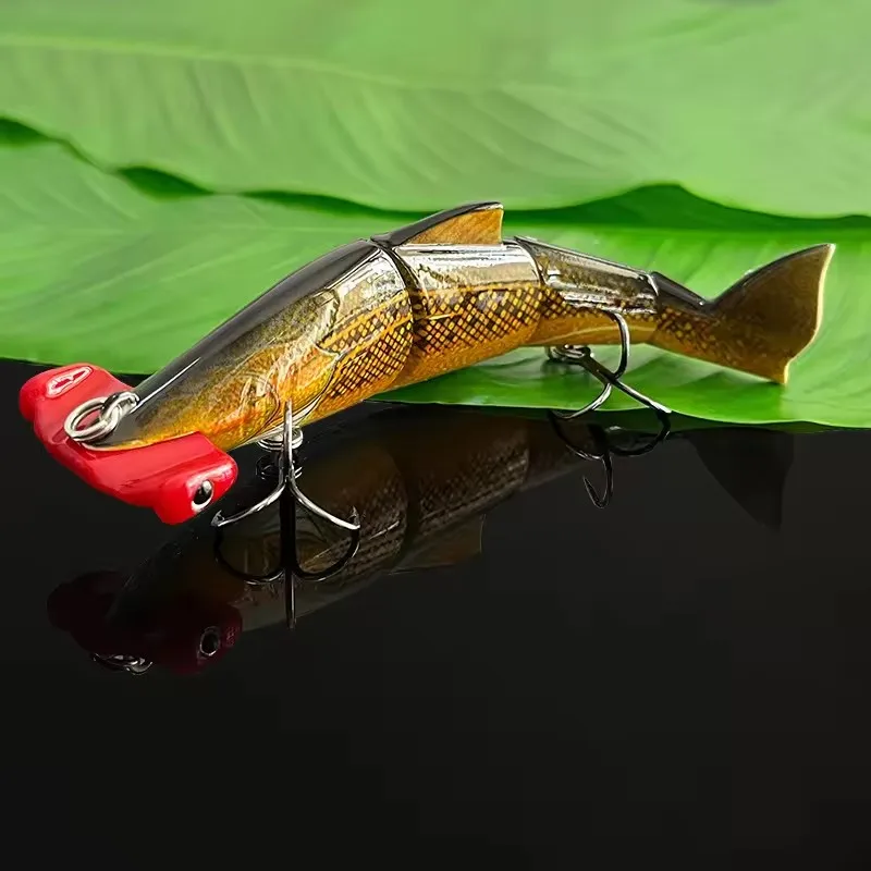 15cm 36.5g 4 colors artificial hard fishing bait jointed fish lure with treble hooks 3D eyes lifelike fish shape swimbait