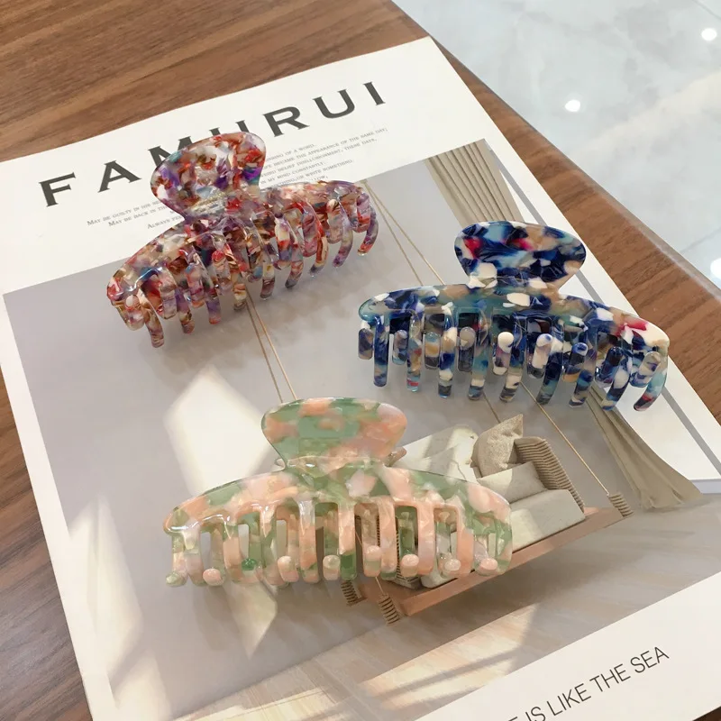 Модные заколки для волос Yucat, аксессуары для волос, акриловые заколки для волос с леопардовой черепаховой раковиной и уксусной кислотой для женщин