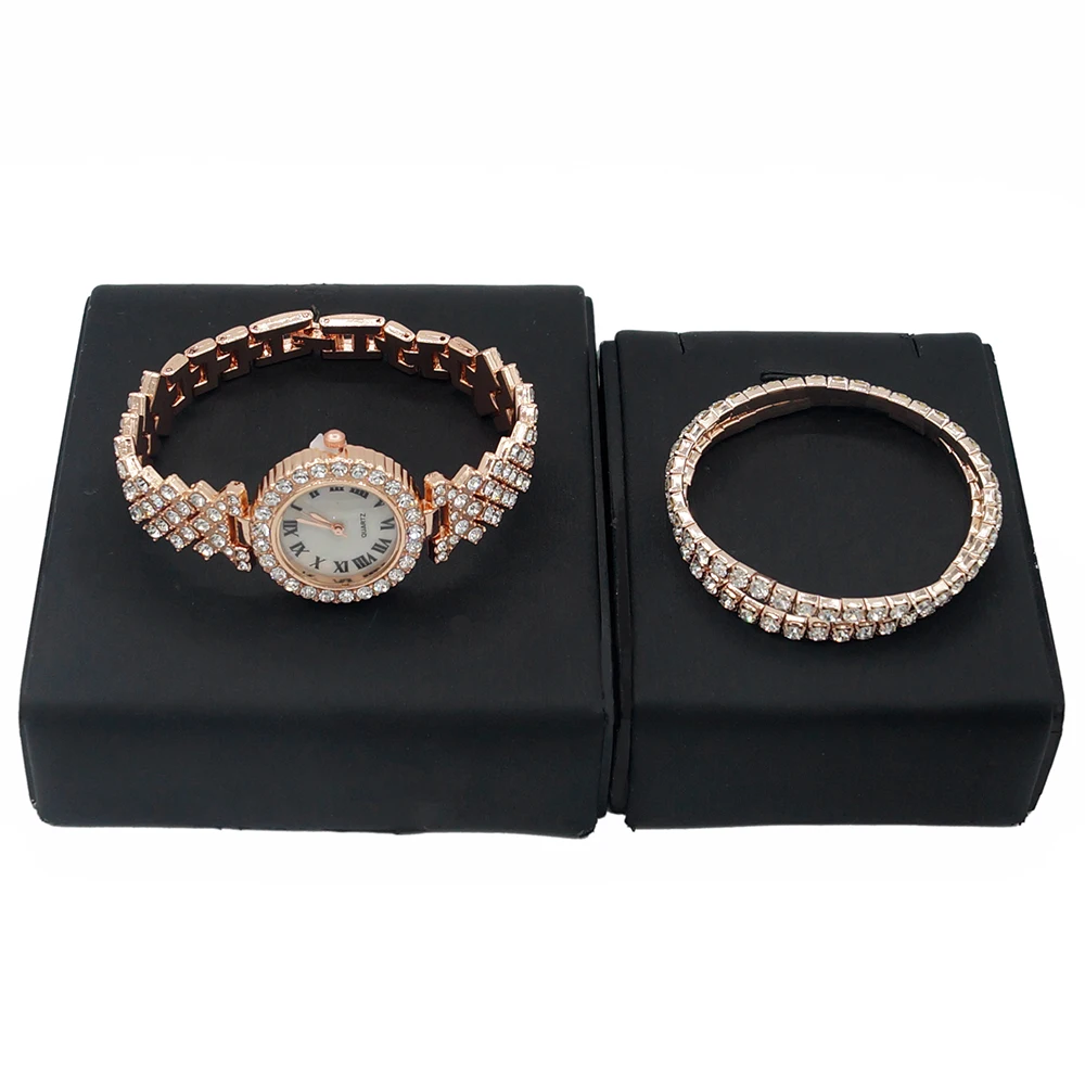 Yulaili позолоченный браслет для часов из сплава, комплект ювелирных изделий из 2 предметов, женские красивые часы с цепочкой, горячая Распродажа, новые ювелирные наборы