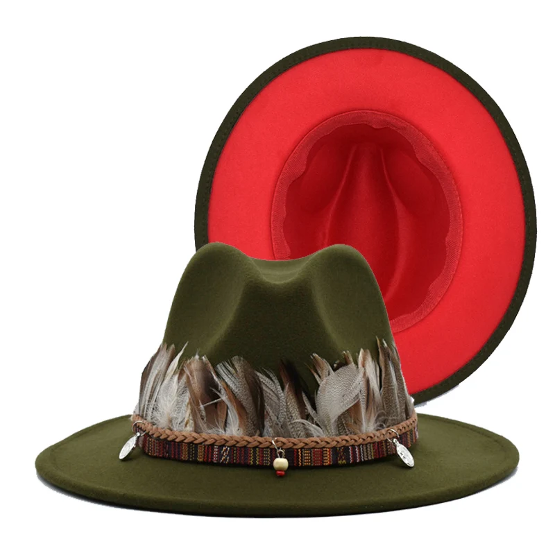 2021 Fashion Design Wholesale  Felt  Women Wide Brim Wool Fedora Hat