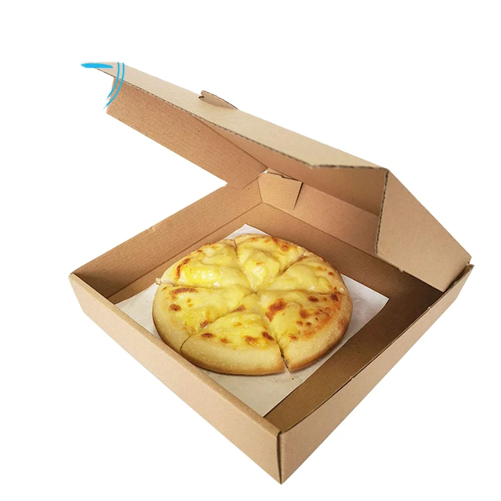 Wholesale Custom Kraft Paper Pizza Box Package UV Advantage Bulk Cheap with Own Logo for Gifts Carton Supplier