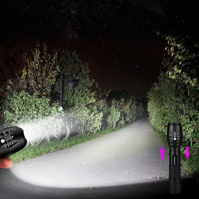 
Waterproof aluminium led torch light usb tactical 18650 rechargeable flashlight powerful torch T6 led zoom flashlight 