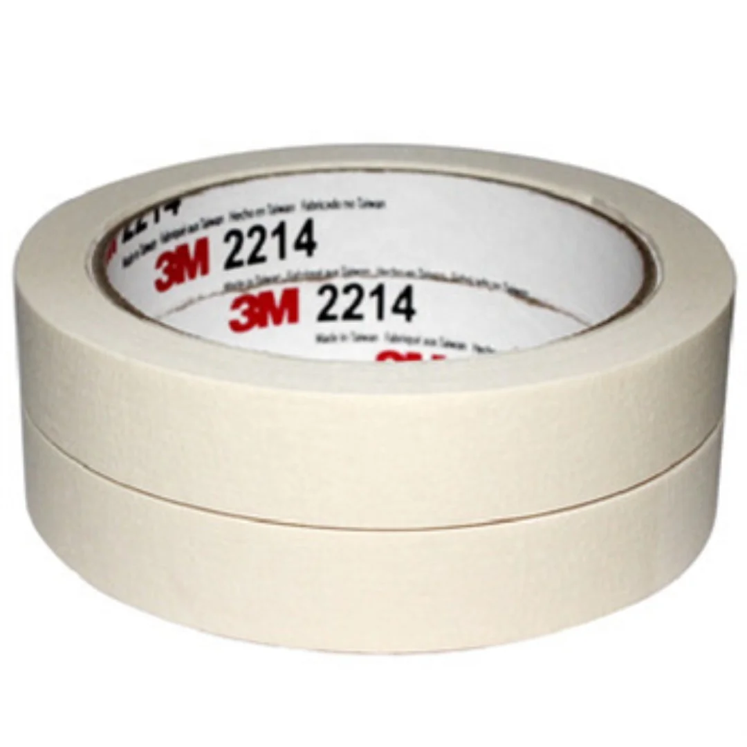 3M 2214 Low Temperature Crepe Paper Rubber Masking Tape Cheap High Quality for General Purpose