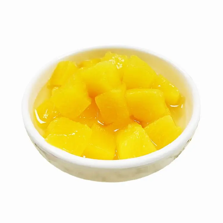 Canned peach dices canned fruits in syrup