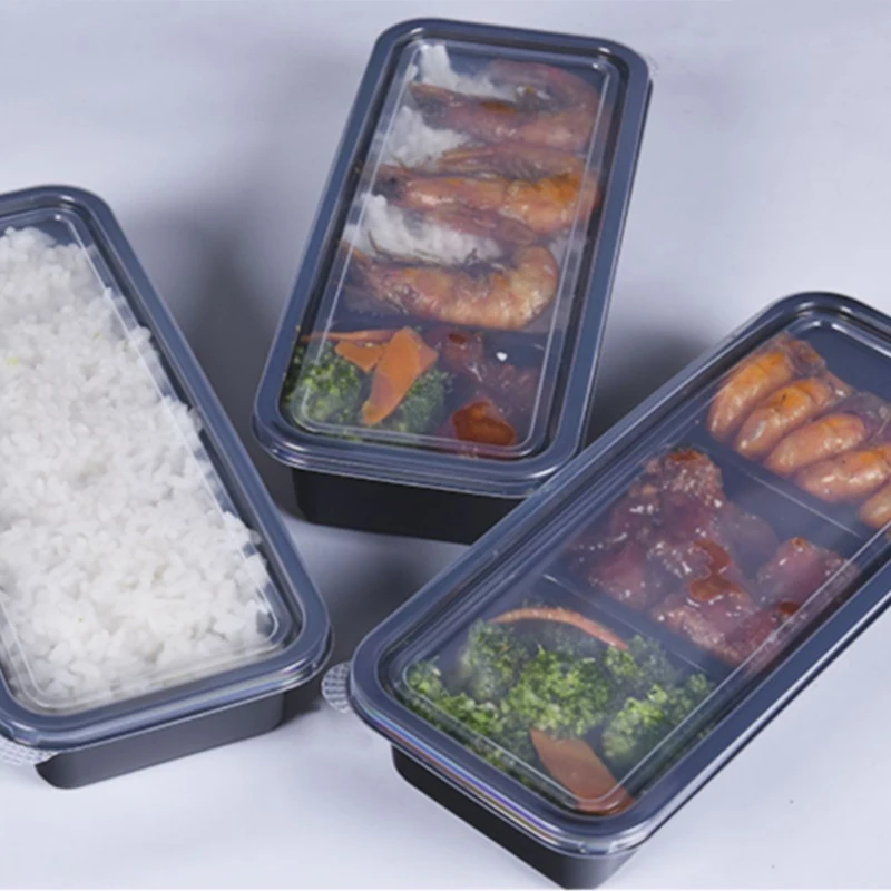 Manufacturers Rectangle Disposable PP Plastic Takeaway Food Packing Japan Style Lunch Box Container