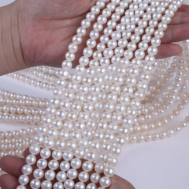 8mm Round shape freshwater pearl bead string