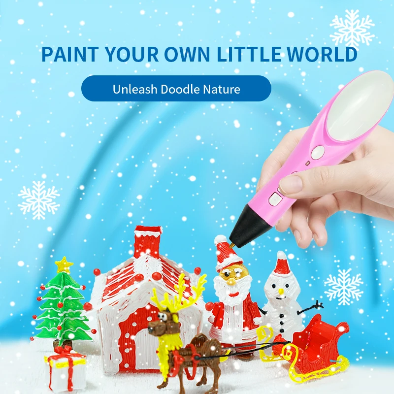 christmas gifts 3d printing plastic pen filament multiple color 3d pen filament 1.75 mm diameter 3D pen printing