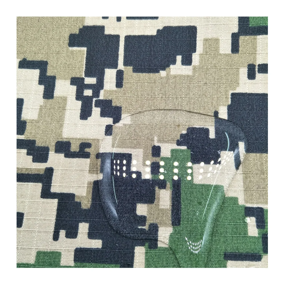 
Oil proof anti-IR camouflage rip-stop canvas fabric with water repellent 