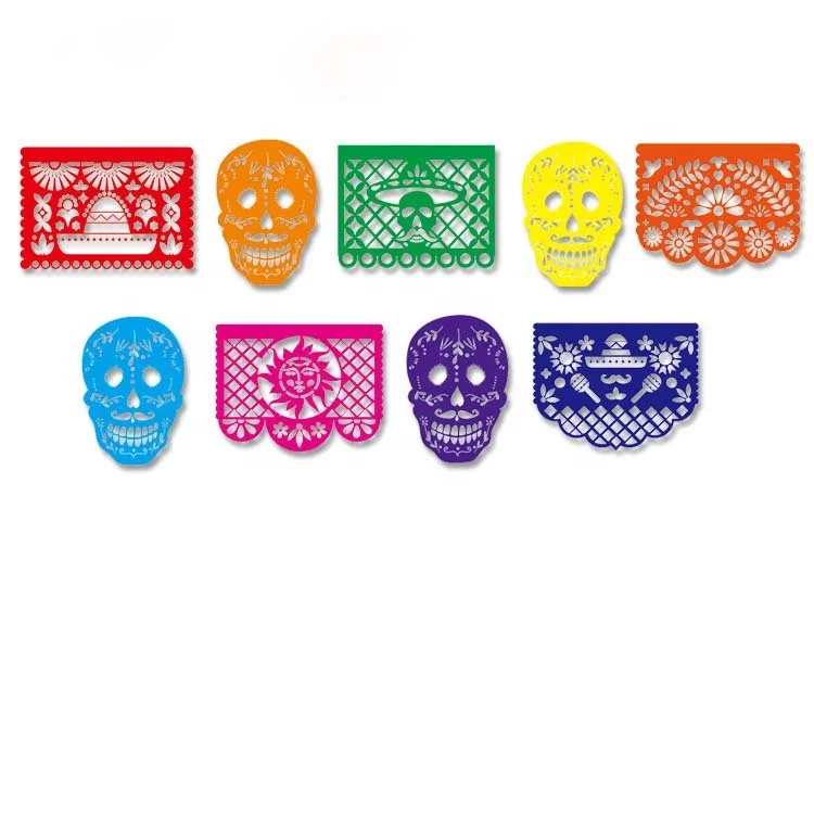 5M Long Large Plastic Papel Picado Banner Mexico Querido Mexican Fiesta Party Decoration