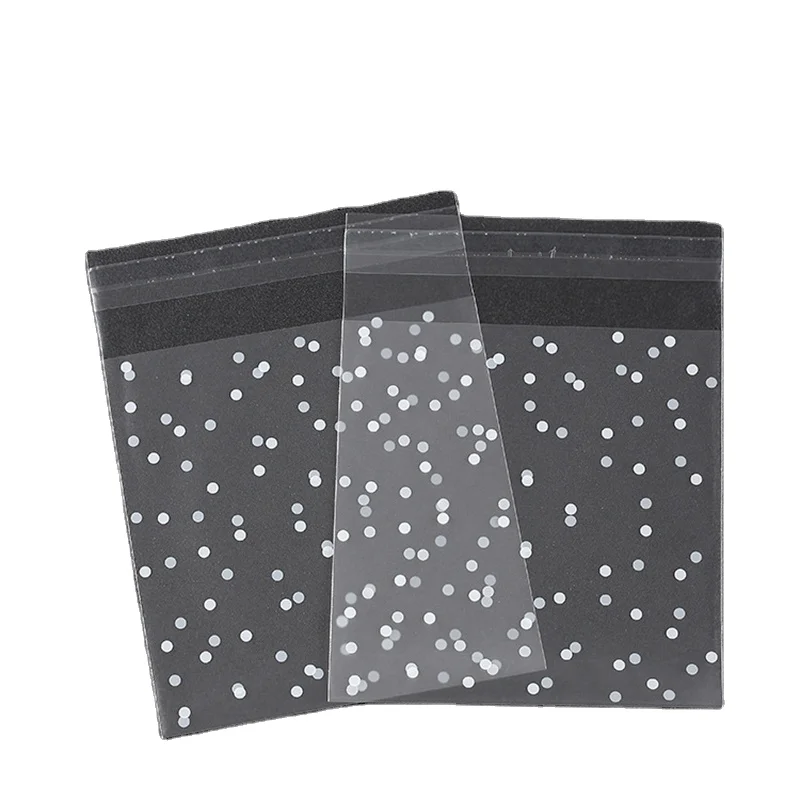 Multi-size transparent self-adhesive sealed plastic packaging bag resealable cellophane OPP fresh-keeping bag for gift bag