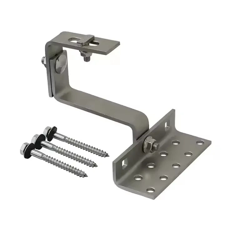 Universal Pitched Tile Roof Double adjustable Solar Mount Hook For Residence PV Mount