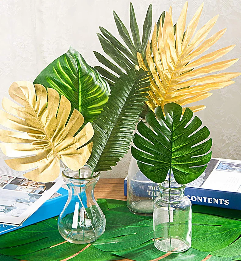 Leaf Turtle Leaf Hawaiian Party Decoration Dining Table Flower Arrangement Accessories Turtle Leaf Supplies Summer Party