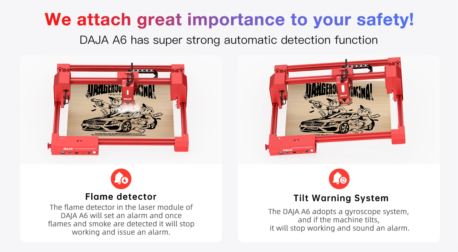 DAJA A6 PRO High Precision Closed Laser Engraving Machine Cutting Machine Laser Engraver for Wood and Metal Acrylic Glass