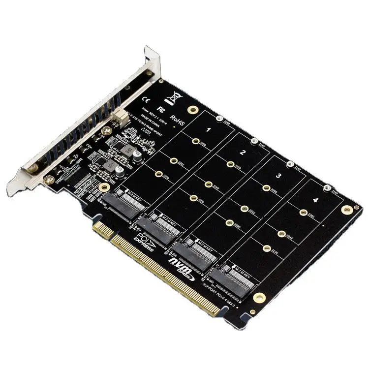 PCI-E сигнальная раздельная массив карта PH44 NVME 4 дисковая массив карта PCIe X16 адаптер, M ключ жесткий диск конвертер ридер Расширительная карта