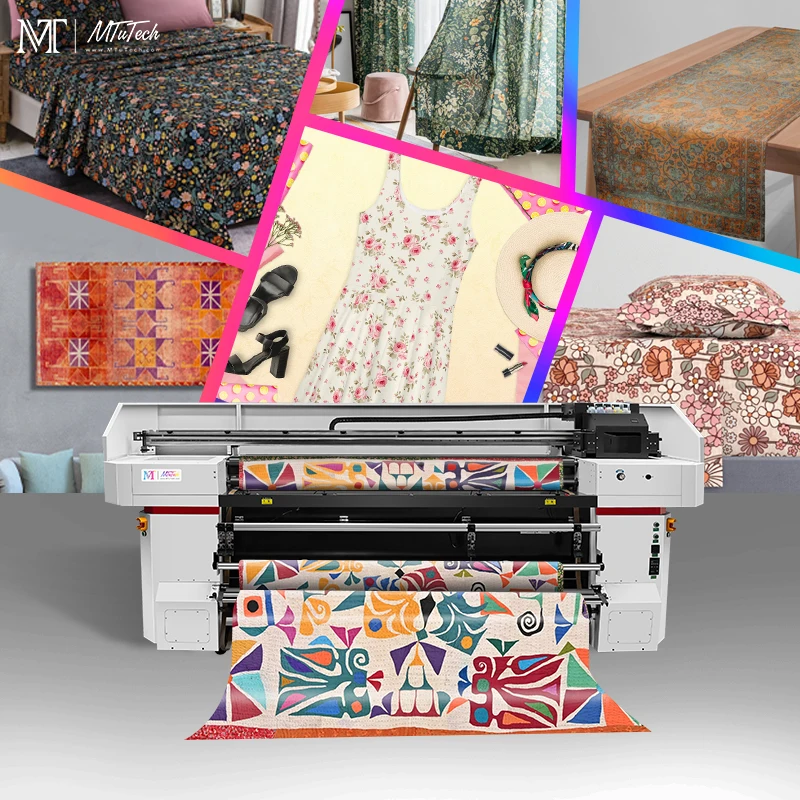 Leading Manufacturer MTuTech 2m Direct To Fabric Printer Digital Textile Printing Machine  for Flags