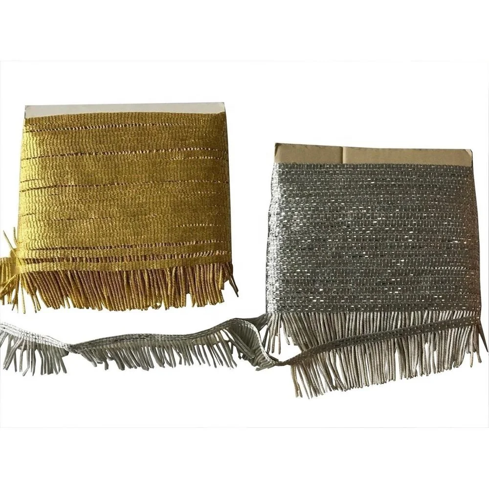 Gold Bullion Wire Fringe, Gold Fringe caterpillar