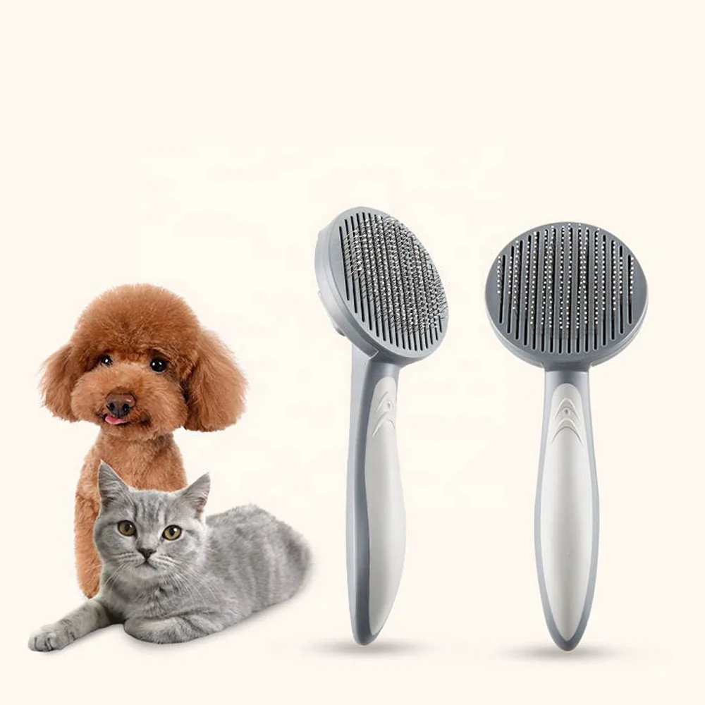Cat&Dog Pet Soft Brush for Shedding Removes Loose Undercoat Slicker Comb Brush for Pets Self-cleaning Maintenance